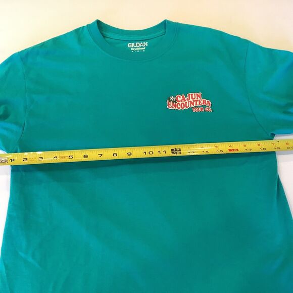 Cajun Encounters Tour Co T-Shirt Size Medium Womens Green New Orleans Alligators - Picture 3 of 11